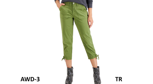 Style & Co Tie-Hem Women's Capri Pants - Size 4, Mint Green Color