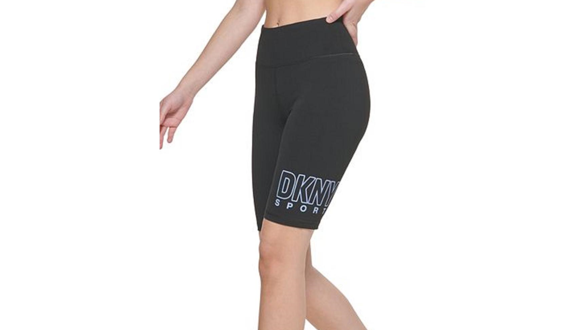 DKNY Women's High Waist Bike Shorts, Black, Size X-Small