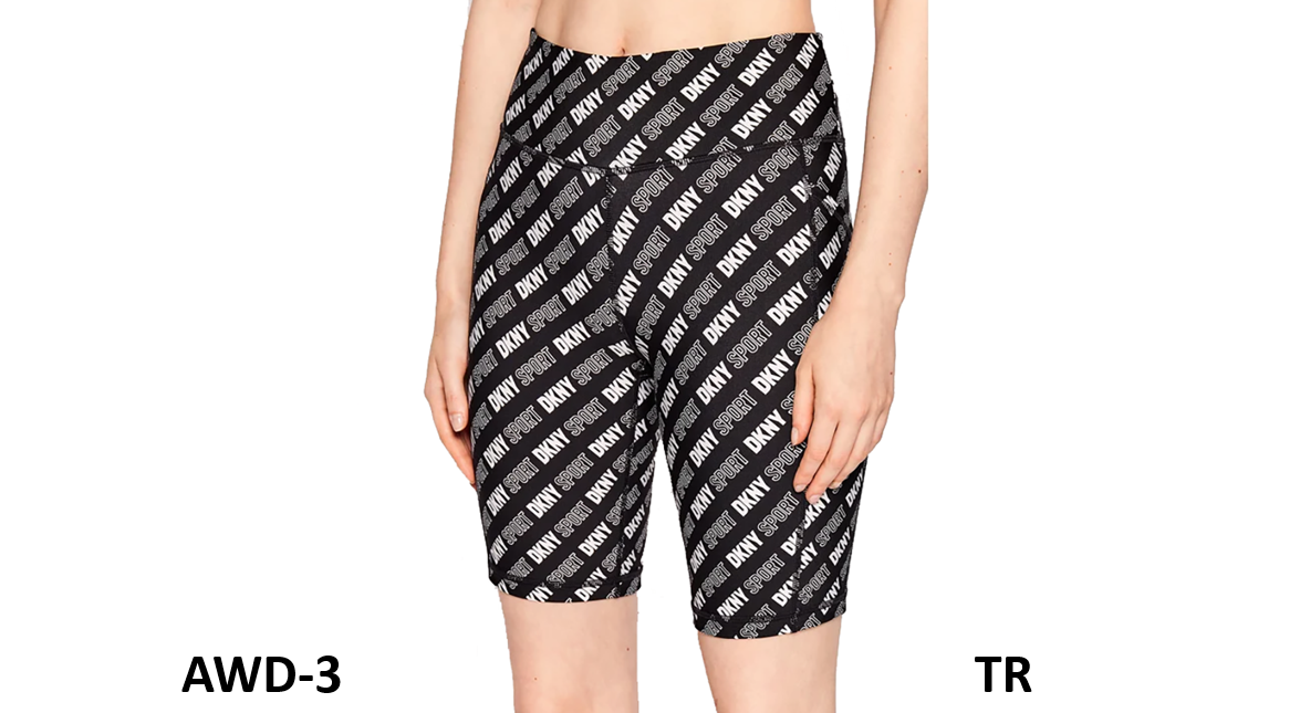 DKNY Sport Women's Logo Print High Waist Active Yoga Bike Shorts, Black, Small