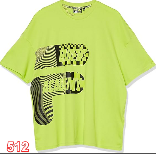 Valentino Rossi Mens Riders Academy Fila Collection Oversized T Shirt XXL Yellow