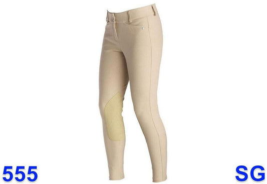 Ariat Women's Heritage Low Rise Knee Patch Front Zip PantShirt, Tan, 32 Long