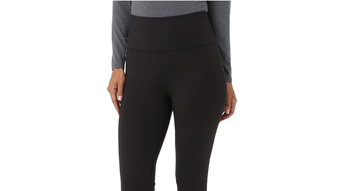 32 Degrees Women's Basic Pull On Full Length High Rise Leggings, Black, X-Small