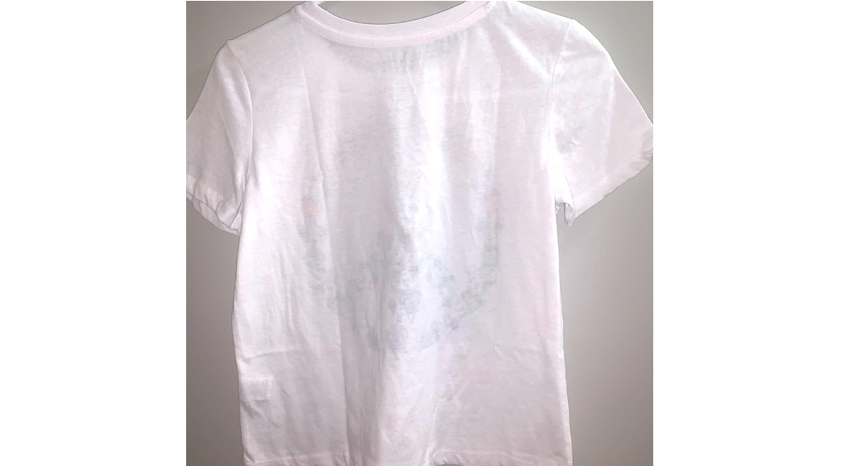 Disney Mickey Mouse Peace Sign White Semi Cropped T-Shirt Women's, X-Small