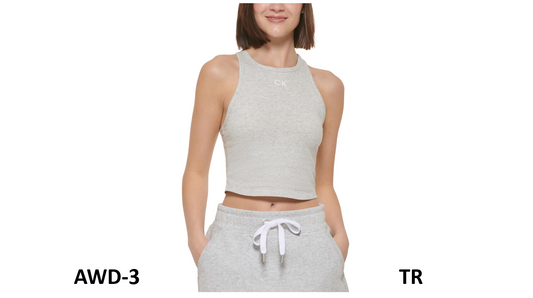 CALVIN KLEIN PERFORMANCE Women's Activewear Workout Crop Top, Porcini, Large