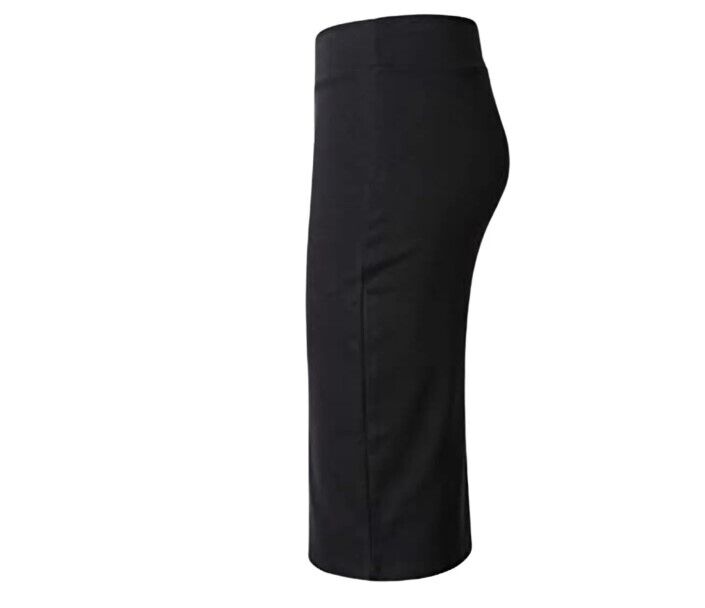 Urban CoCo Women's Elastic Waist Stretch Bodycon Midi Pencil Skirt Black XL