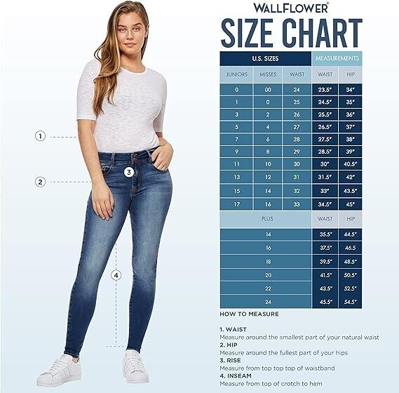 WallFlower Women's Size Sassy Denim Shorts High-Rise Insta Soft Juniors, 20 Plus