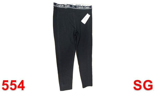 Calvin Klein Women's Athletic High Waist, Leggings, Cotton, skinny, Black, XL