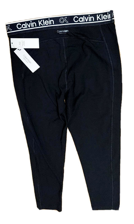 Calvin Klein Women's Athletic High Waist, Leggings, Cotton, skinny, Black, XL