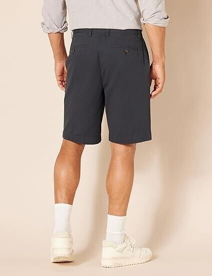 Essentials Men's Classic-Fit 9" Short, Cotton, Straight Leg, Navy, 29