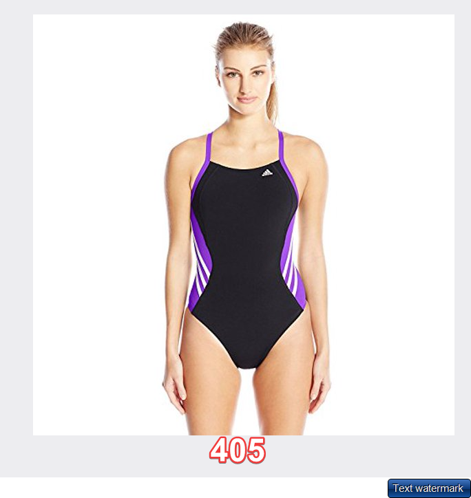 adidas Women's Solid Infinitex Splice Performance One Piece Swimsuit, Purple, 38