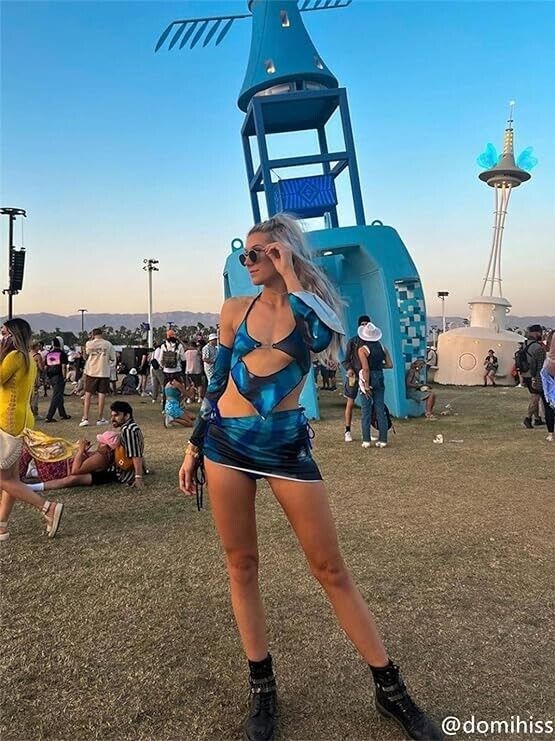 CAPE CLIQUE Rave Outfits for Women Set Festival Sexy Y2K Dress 2 Piece Outfit, S
