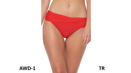Bleu Rod Beattie Kore Bottoms for Women Sarong Hipster Bottoms, Scarlet, Size 10
