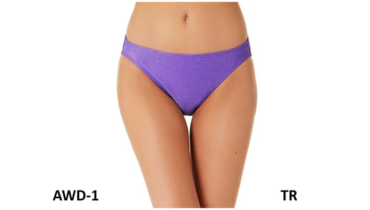 California Waves Juniors Purple Metallic Shine Hipster Bikini Bottoms Purple M