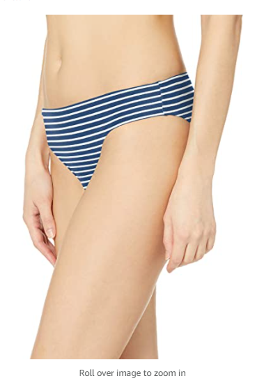 Amazon Essentials Women's Classic Bikini Swimsuit Bottom Navy Stripe XXL