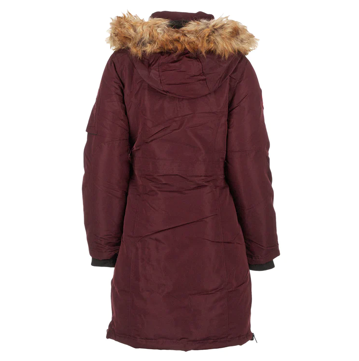 Canada Weather Gear Women's Long Puffer Coat Jacket Coat Craneberry/natural M