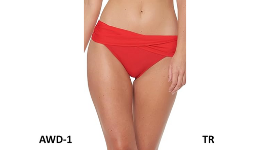 Bleu Rod Beattie Kore Bottoms Sarong Hipster Bottoms, Scarlet, Size 6