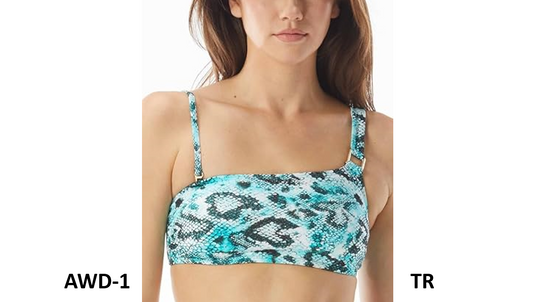 Sundazed One Shoulder Bikini Swim Top, Animal Print, 34 C