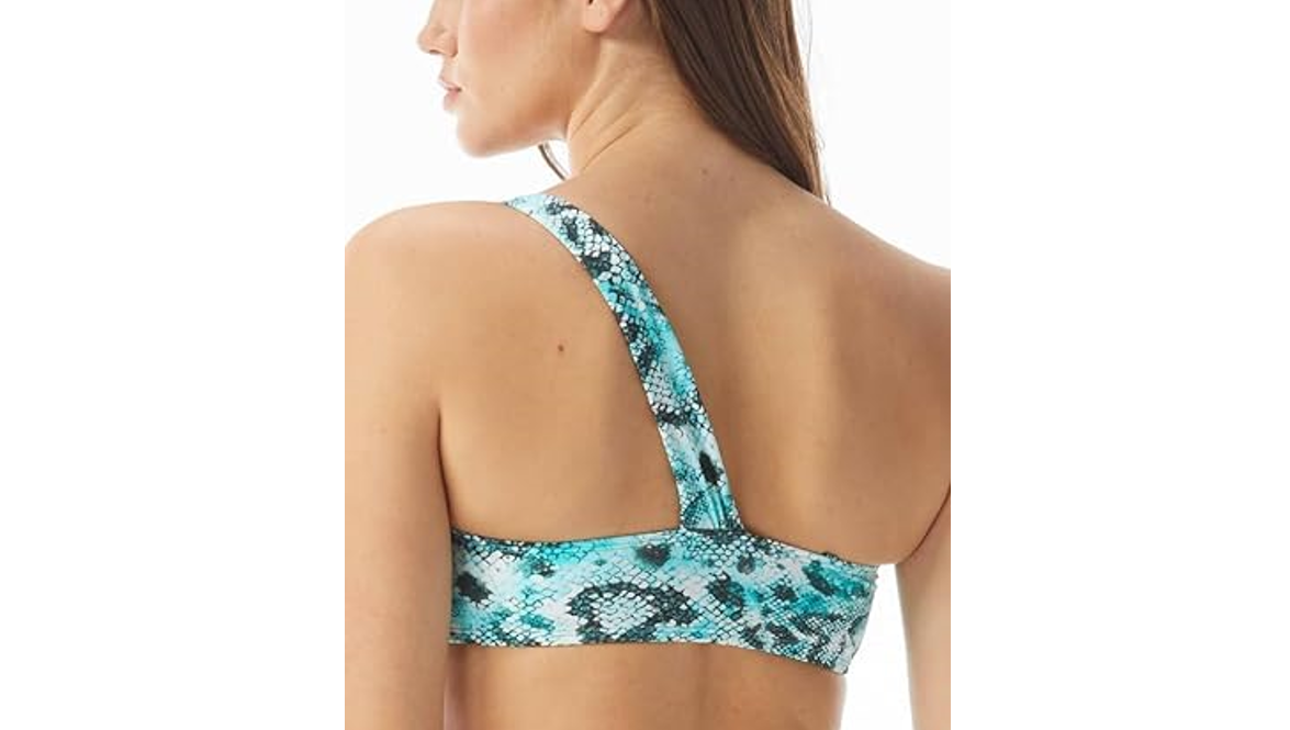 Sundazed One Shoulder Bikini Swim Top, Animal Print, 34 C