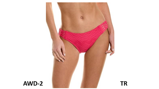 Vince Camuto Women's Crochet Bikini Bottoms, Hipster, Dragon Fruit, Medium