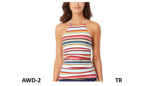 Anne Cole Women's Standard Tankini Swimsuit, Multi Print, Medium