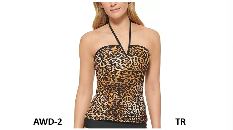 Calvin Klein Women's V Wire Halter Tankini, Strap Closure, Jaguar, Medium