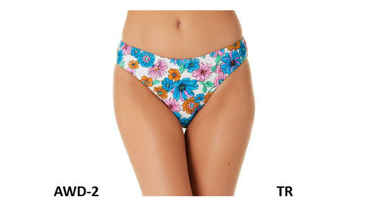 California Waves Women's Hawaii Sunsets Hipster Bottoms Swimsuit Blue Size Small
