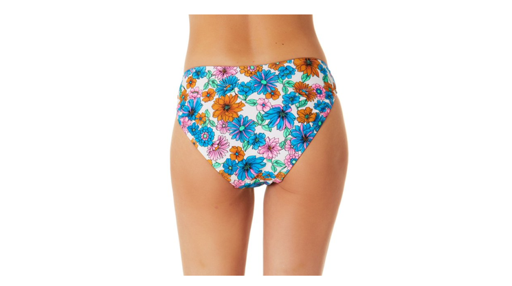 California Waves Women's Hawaii Sunsets Hipster Bottoms Swimsuit Blue Size Small