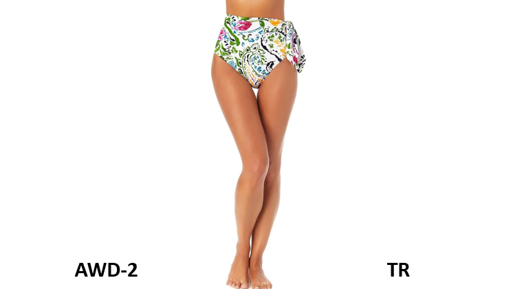 Anne Cole Women's Petal Paisley Side Tie Swim Bottoms, Tie Closure, Multi, XS
