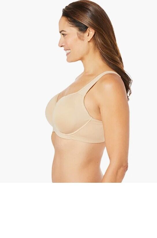 Comfort Choice Plus Unilined Underwire Padded Bra - Black 46DDD