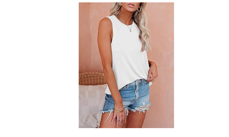 Bliwov Womens Fashion Tank Tops Crewneck Loose Fit Basic y2k Going Out Clothes,S