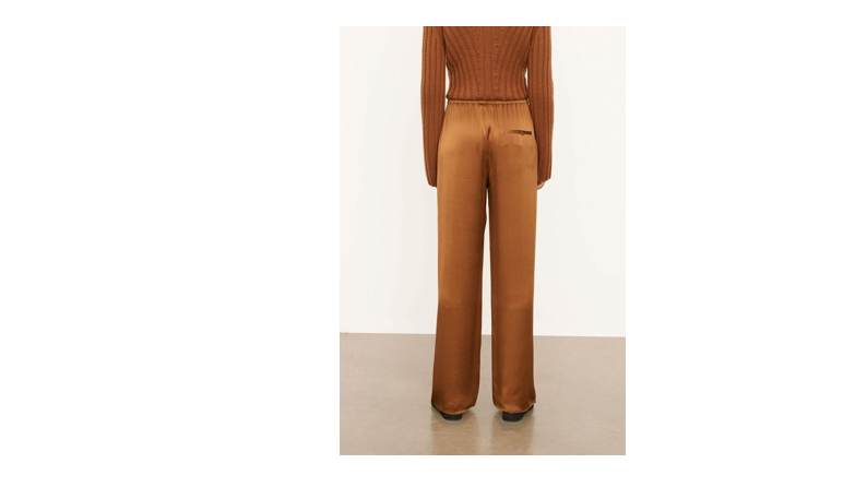 Vince WOMENS Silk Pajama Pant in Vicuna, MEDIUM