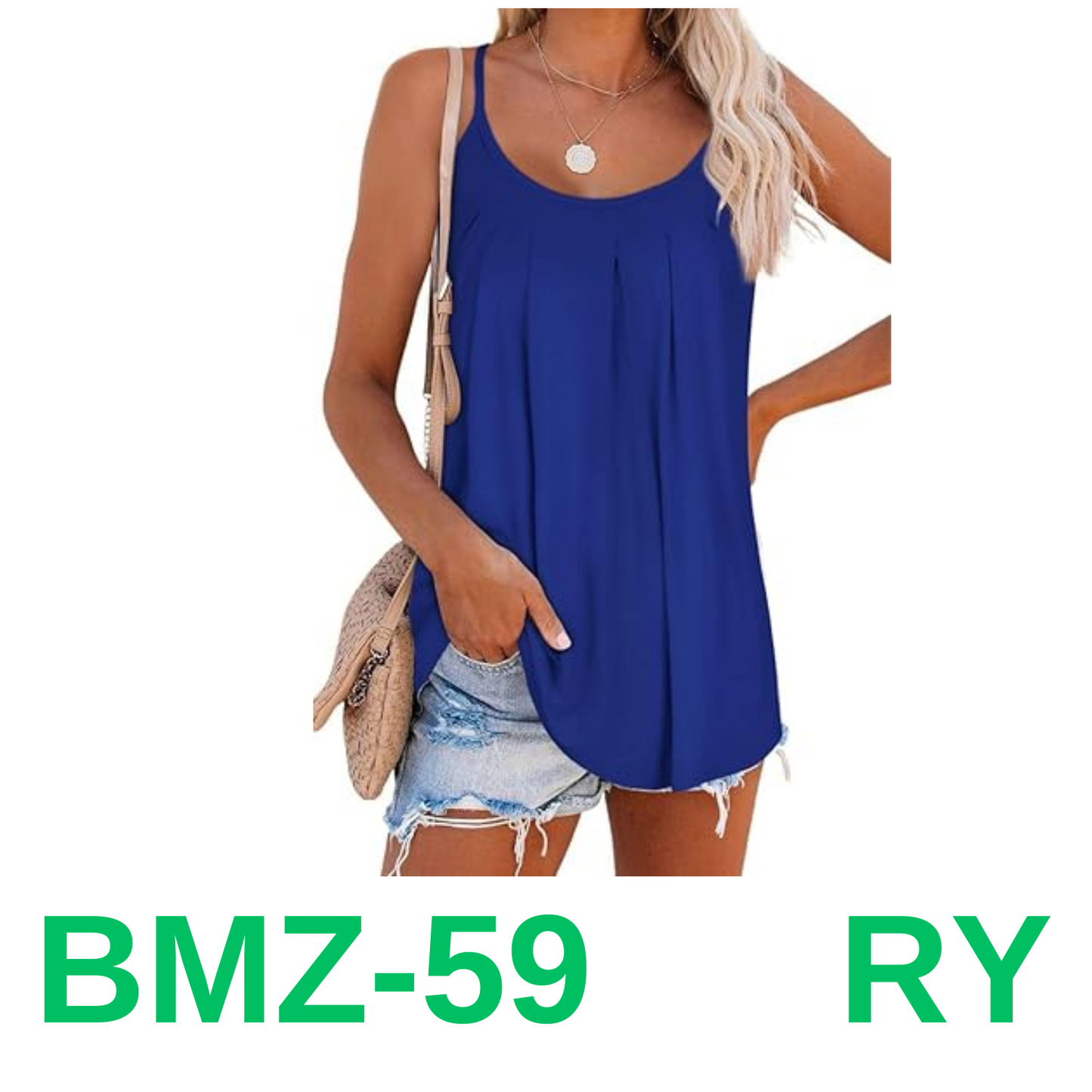 Summer Tops for Women Loose Spaghetti Strap Sleeveless Plus Size Blouses, 2XL