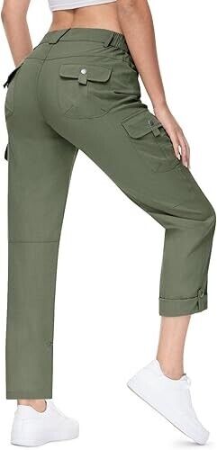 TBMPOY Womens Cargo Hiking Quick Dry Convertible Lightweight Waterproof Pants, M
