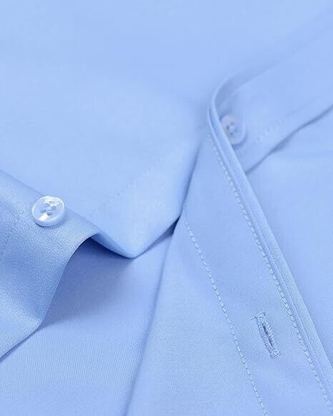 Alimens & Gentle Men's Dress Shirts Long Sleeve Wrinkle-Free Stretch Shirts, XL