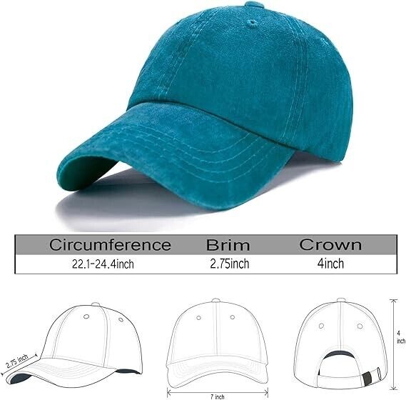 Edoneery Men Women Baseball CapLow Profile Adjustable Washed Cotton Golf Dad Hat