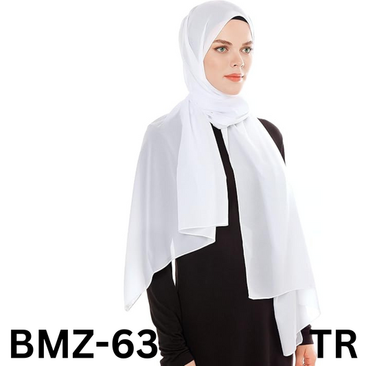 Ayisah Hijab for Women, Chiffon Hijab Scarf - White Hijab Soft Hijabs Scarves