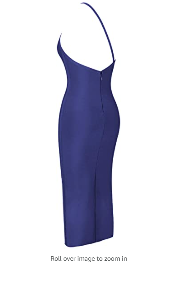 whoinshop Women's One Shoulder Bandage Evening Knee Length Cocktail Party Dress