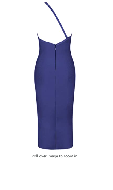 whoinshop Women's One Shoulder Bandage Evening Knee Length Cocktail Party Dress