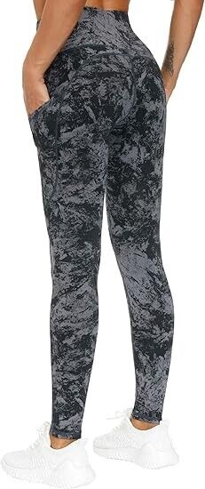THE GYM PEOPLE Thick High Waist Yoga Pants with Pockets,Tummy Control Legging XL