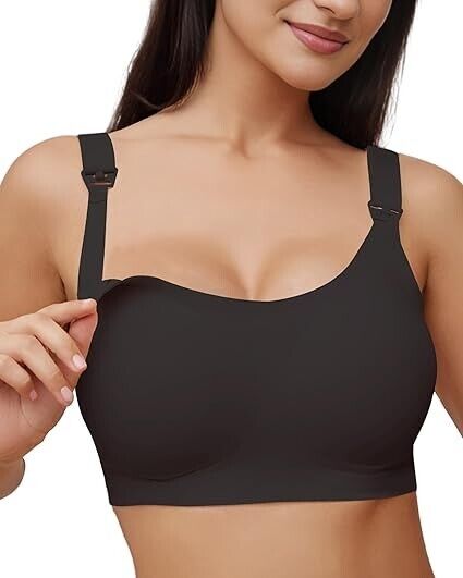 As Fairy Nursing Bra Comfort Seamless Support Bralettes for Women Wireless Bra L