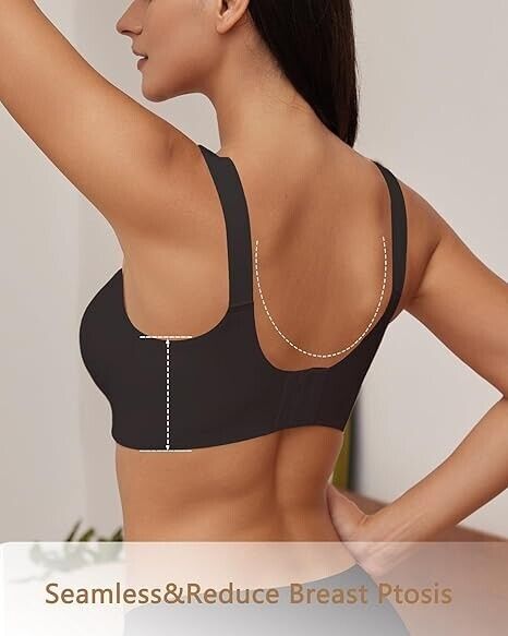 As Fairy Nursing Bra Comfort Seamless Support Bralettes for Women Wireless Bra L