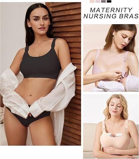 As Fairy Nursing Bra Comfort Seamless Support Bralettes for Women Wireless Bra L