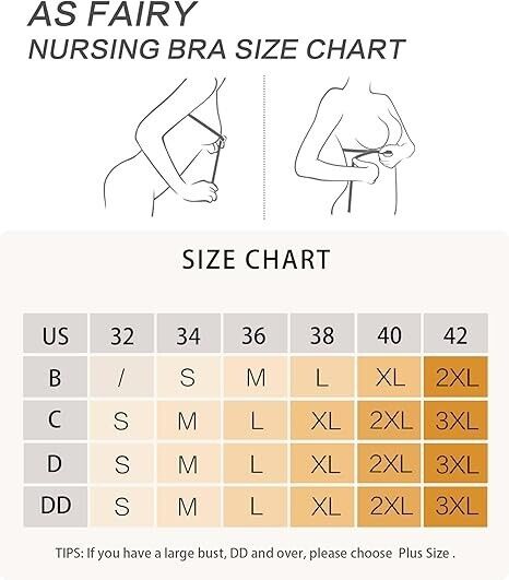 As Fairy Nursing Bra Comfort Seamless Support Bralettes for Women Wireless Bra L