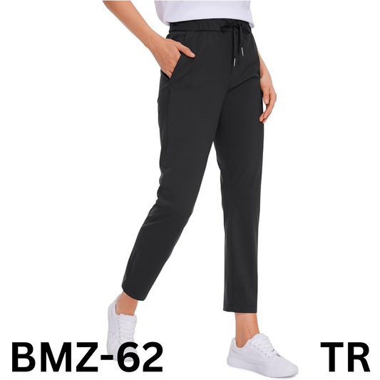 CRZ YOGA Womens 4-Way Stretch Ankle Golf Pants - 7/8 Dress Work Pants Pockets, L