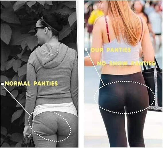 Democool Women's Seamless Hipster No Show Invisible Ice Silk Stretch Underwear M