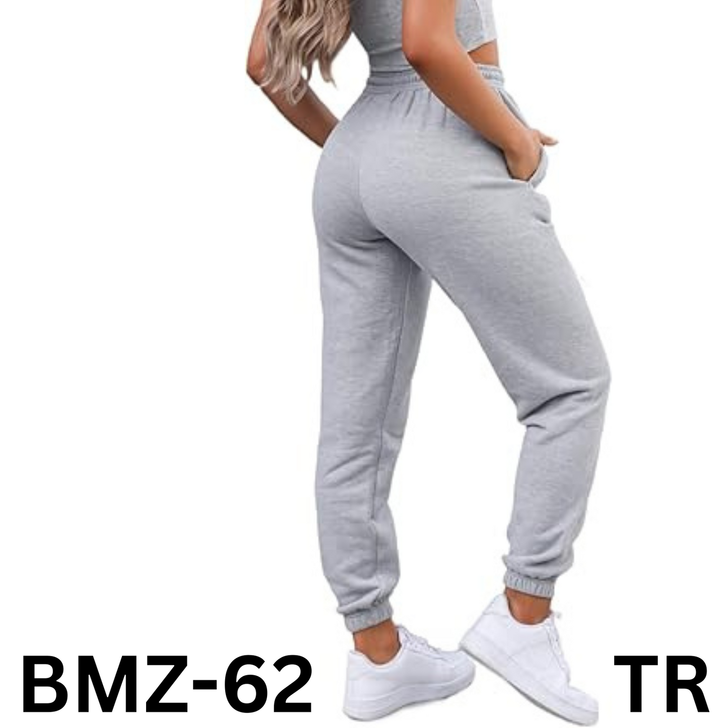 Waitfairy Womens High Waisted Sweatpants Drawstring Jogger Pants Loungewear, L