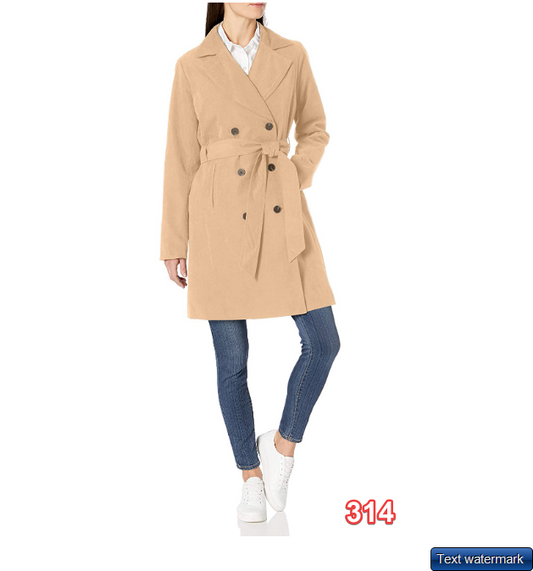 Amazon Essentials Women's Relaxed-Fit Water-Resistant Trench Coat Taupe M