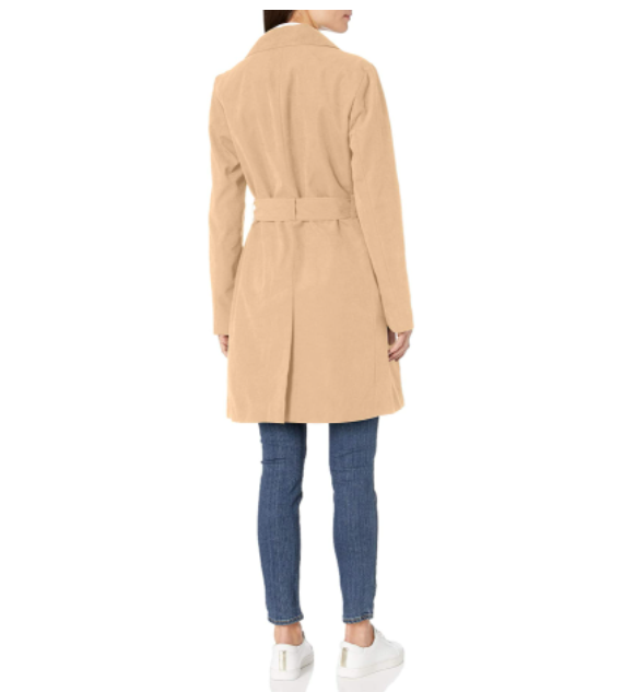 Amazon Essentials Women's Relaxed-Fit Water-Resistant Trench Coat Taupe M