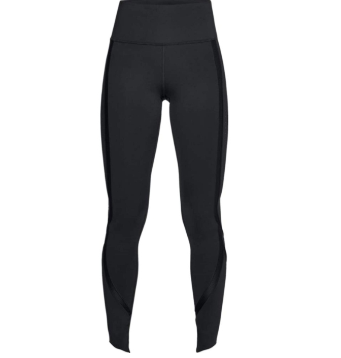 Under Armour Women's Breathelux Leggings, Black (001)/Metallic Gold, Small