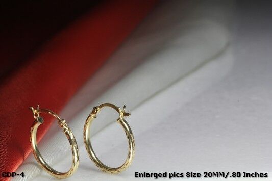 BRAND NEW GORGEOUS GOLD PLATED STERLING SILVER 925 20MM BRAND NEW HOOP EARRINGS